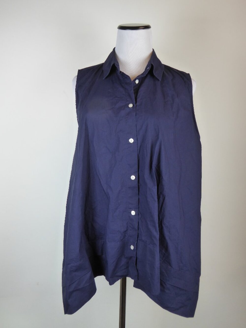ACNE Studios cotton sleeveless top navy shirt 36